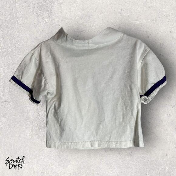 Surfival Kids Myrtle Beach Crop Top Shirt Small White Purple Summer Tee Girls - Picture 4 of 4